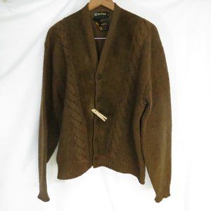 Shetland Men's XL Vintage All Wool CardiganSweater